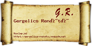Gergelics Renátó névjegykártya