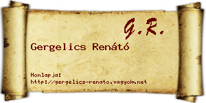 Gergelics Renátó névjegykártya