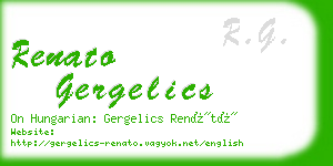 renato gergelics business card